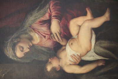 Madonna and Child (detail) by Tiziano Vecelli